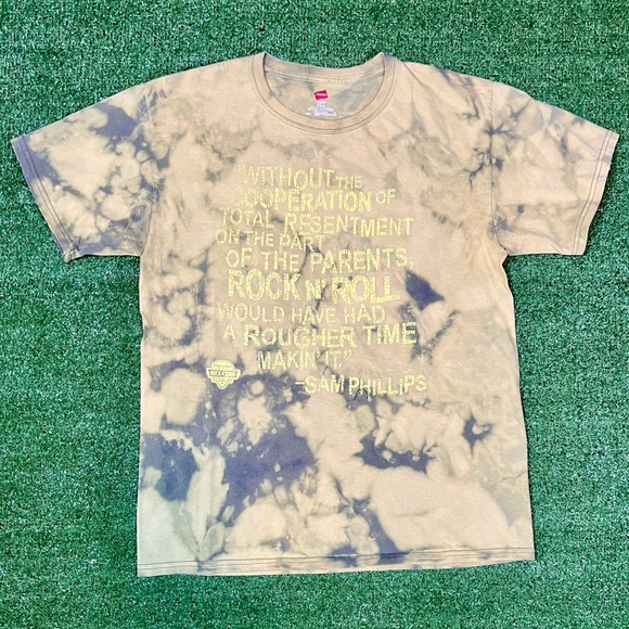Sam Philips Rock N Roll Hall of Fame Record Producer Quote Tee TieDyed Band Med - Picture 1 of 5